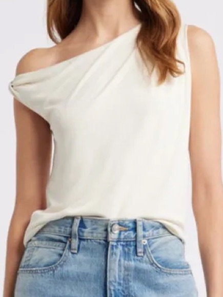 Nwot Open Edit One Shoulder Twist Top